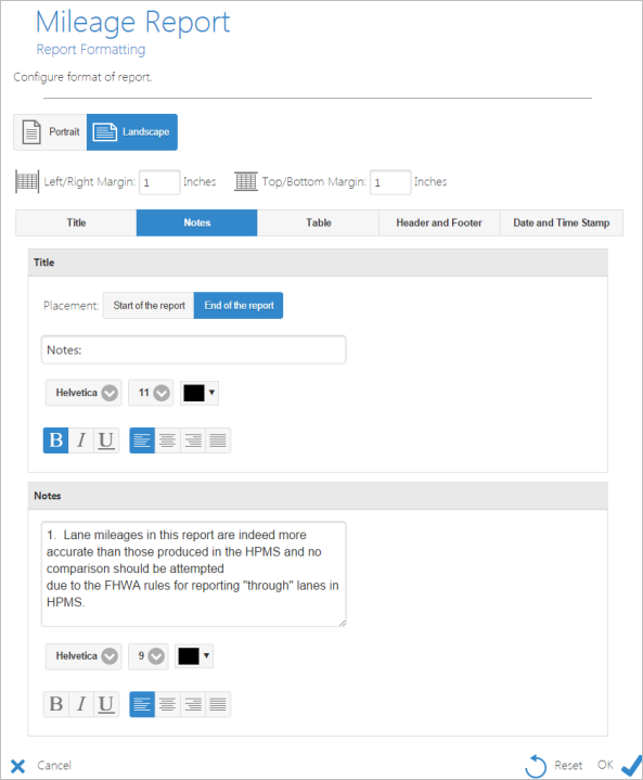 Adding notes to the report Adding notes to the report